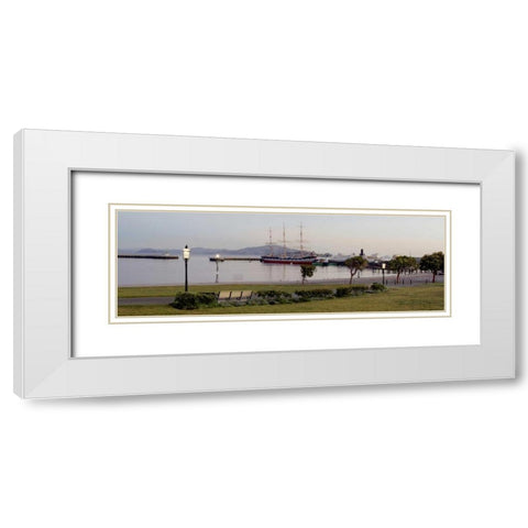 Aquatic Park Pano - 125 White Modern Wood Framed Art Print with Double Matting by Blaustein, Alan