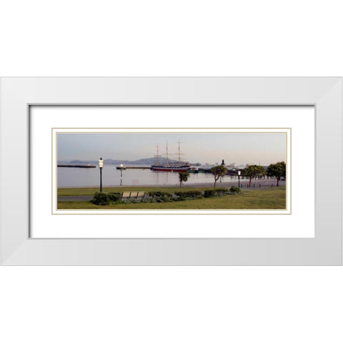 Aquatic Park Pano - 125 White Modern Wood Framed Art Print with Double Matting by Blaustein, Alan