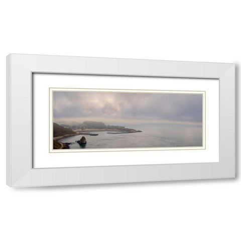 Golden Gate Bridge Pano - 130 White Modern Wood Framed Art Print with Double Matting by Blaustein, Alan