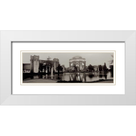 Palace Of Fine Arts Pano - 4 White Modern Wood Framed Art Print with Double Matting by Blaustein, Alan