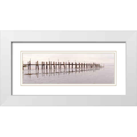Antique Pier - 131 White Modern Wood Framed Art Print with Double Matting by Blaustein, Alan