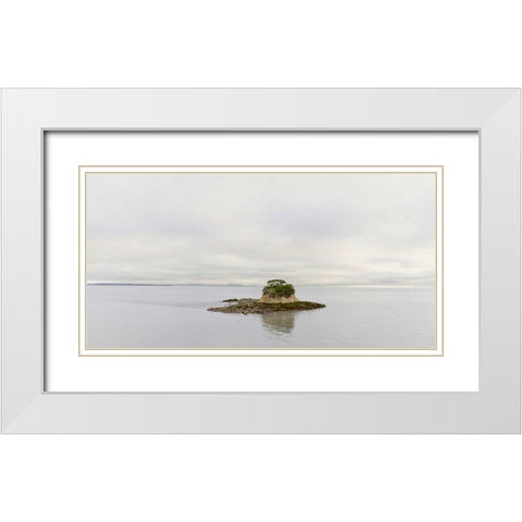 Bay Island Pano - 132 White Modern Wood Framed Art Print with Double Matting by Blaustein, Alan