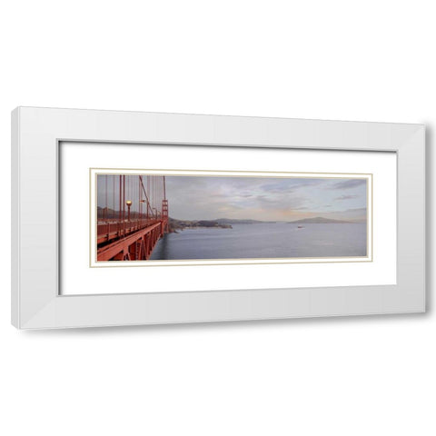Golden Gate Bridge Pano - 122 White Modern Wood Framed Art Print with Double Matting by Blaustein, Alan