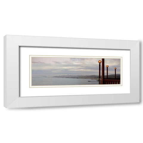 Golden Gate Bridge Pano - 123 White Modern Wood Framed Art Print with Double Matting by Blaustein, Alan