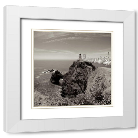 Point Bonita - 1 White Modern Wood Framed Art Print with Double Matting by Blaustein, Alan