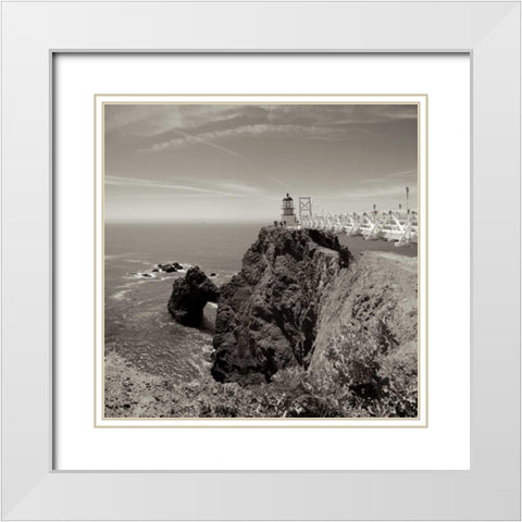 Point Bonita - 1 White Modern Wood Framed Art Print with Double Matting by Blaustein, Alan