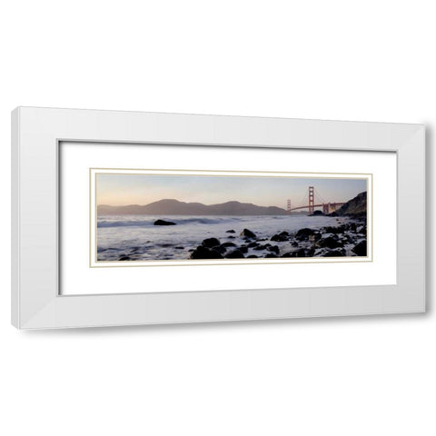 Marshall Beach Pano - 1 White Modern Wood Framed Art Print with Double Matting by Blaustein, Alan