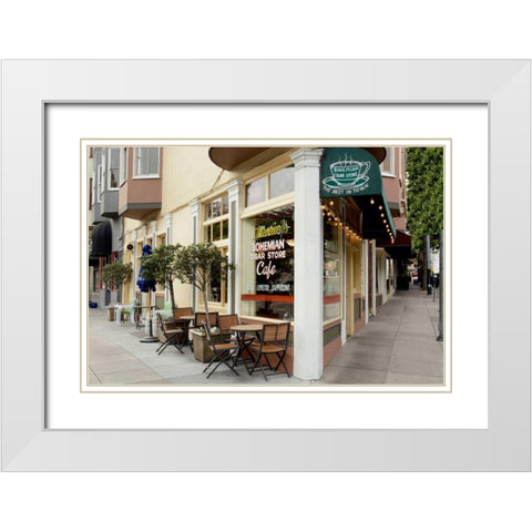 MarioÃ¢â‚¬â„¢s Cigar Store - 136 White Modern Wood Framed Art Print with Double Matting by Blaustein, Alan