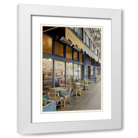 La Boulange - 139 White Modern Wood Framed Art Print with Double Matting by Blaustein, Alan