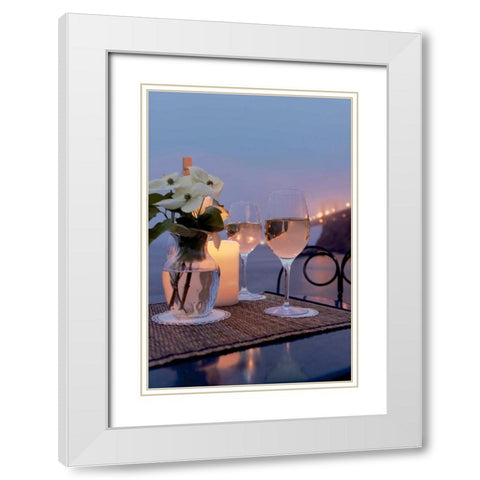 Dream Cafe Golden Gate Bridge - 8 White Modern Wood Framed Art Print with Double Matting by Blaustein, Alan