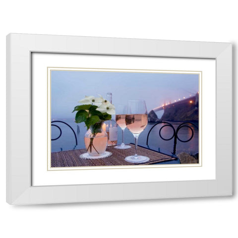 Dream Cafe Golden Gate Bridge - 9 White Modern Wood Framed Art Print with Double Matting by Blaustein, Alan