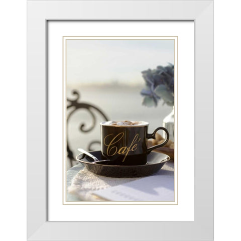 Dream Cafe Golden Gate Bridge - 85 White Modern Wood Framed Art Print with Double Matting by Blaustein, Alan