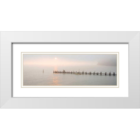 Antique Pier - 38 White Modern Wood Framed Art Print with Double Matting by Blaustein, Alan