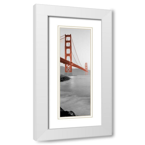 Golden Gate Bridge at Dawn (A) White Modern Wood Framed Art Print with Double Matting by Blaustein, Alan