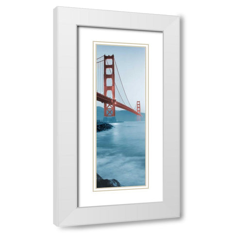 Golden Gate Bridge at Dawn (B) White Modern Wood Framed Art Print with Double Matting by Blaustein, Alan