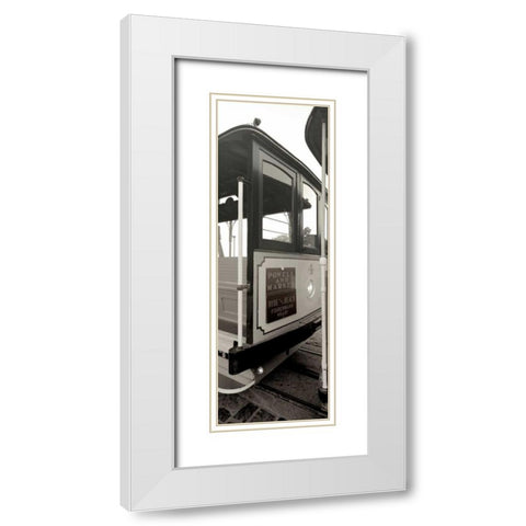 Cable Car Pano - 1 White Modern Wood Framed Art Print with Double Matting by Blaustein, Alan
