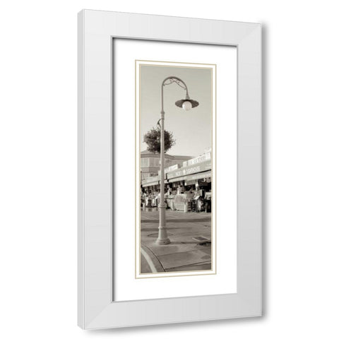 Fishermans Wharf Pano - 1 White Modern Wood Framed Art Print with Double Matting by Blaustein, Alan