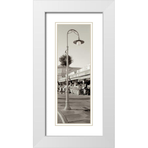Fishermans Wharf Pano - 1 White Modern Wood Framed Art Print with Double Matting by Blaustein, Alan