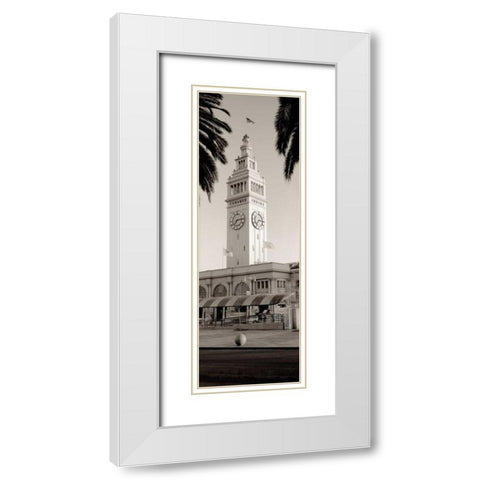 Ferry Blg Pano - 1 White Modern Wood Framed Art Print with Double Matting by Blaustein, Alan
