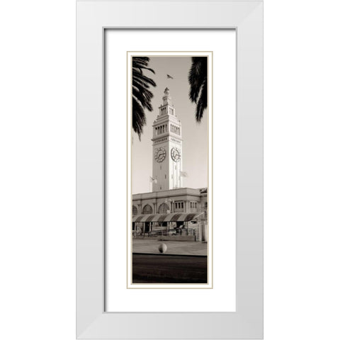 Ferry Blg Pano - 1 White Modern Wood Framed Art Print with Double Matting by Blaustein, Alan