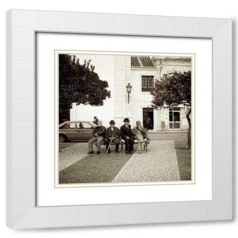 Granada - 1 White Modern Wood Framed Art Print with Double Matting by Blaustein, Alan
