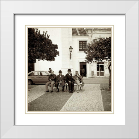 Granada - 1 White Modern Wood Framed Art Print with Double Matting by Blaustein, Alan