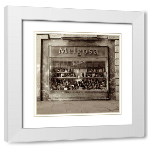 Burgos - 2 White Modern Wood Framed Art Print with Double Matting by Blaustein, Alan