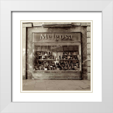 Burgos - 2 White Modern Wood Framed Art Print with Double Matting by Blaustein, Alan