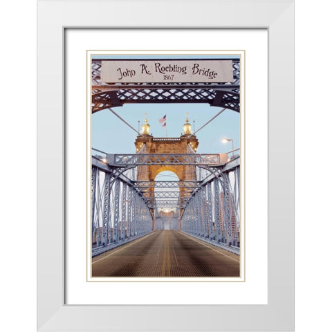 Spirit White Modern Wood Framed Art Print with Double Matting by Blaustein, Alan