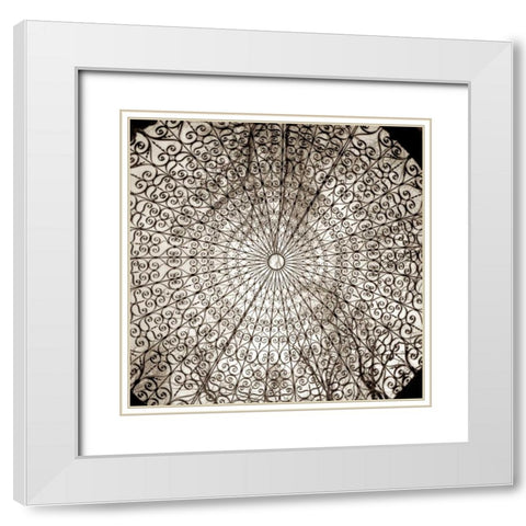 Gazebo - 1 White Modern Wood Framed Art Print with Double Matting by Blaustein, Alan