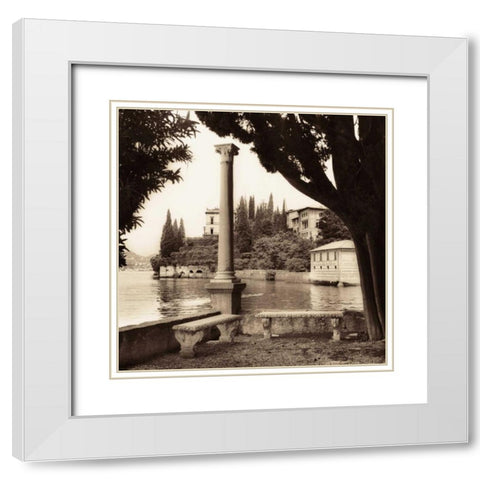 Villa Contarini Lecco White Modern Wood Framed Art Print with Double Matting by Blaustein, Alan