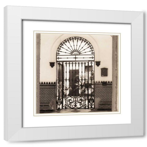 Patio de la Alameda White Modern Wood Framed Art Print with Double Matting by Blaustein, Alan