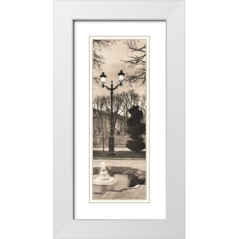 Plaza de Castilla Burgos White Modern Wood Framed Art Print with Double Matting by Blaustein, Alan