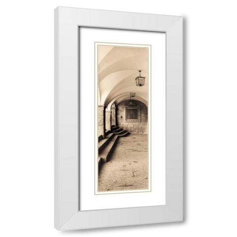 Paseo de Canovas Caceras White Modern Wood Framed Art Print with Double Matting by Blaustein, Alan