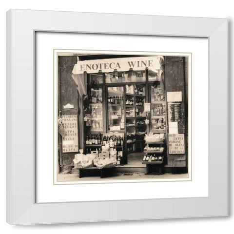 Enoteca Toscana White Modern Wood Framed Art Print with Double Matting by Blaustein, Alan