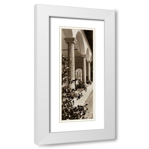 Portico Toscana White Modern Wood Framed Art Print with Double Matting by Blaustein, Alan