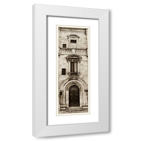 La Porta Via Montepulciano White Modern Wood Framed Art Print with Double Matting by Blaustein, Alan