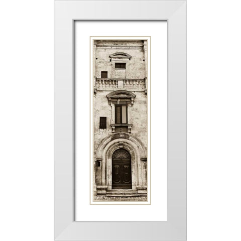 La Porta Via Montepulciano White Modern Wood Framed Art Print with Double Matting by Blaustein, Alan