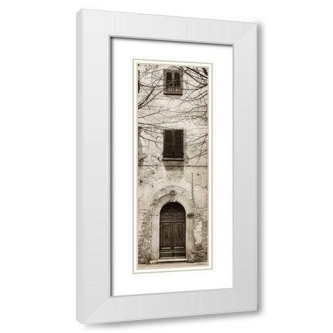 La Porta Via Volterra White Modern Wood Framed Art Print with Double Matting by Blaustein, Alan