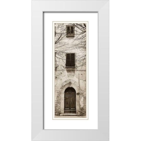 La Porta Via Volterra White Modern Wood Framed Art Print with Double Matting by Blaustein, Alan