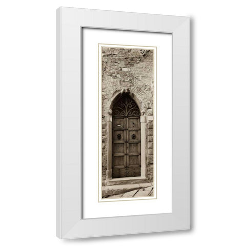 La Porta Via Cortona White Modern Wood Framed Art Print with Double Matting by Blaustein, Alan