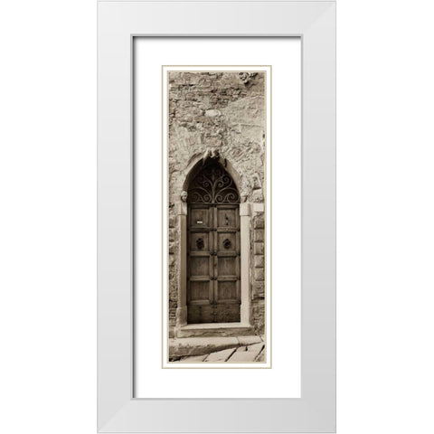 La Porta Via Cortona White Modern Wood Framed Art Print with Double Matting by Blaustein, Alan