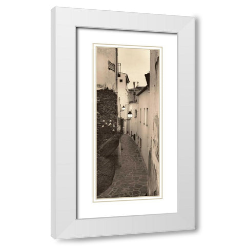 Cadaques Espana White Modern Wood Framed Art Print with Double Matting by Blaustein, Alan