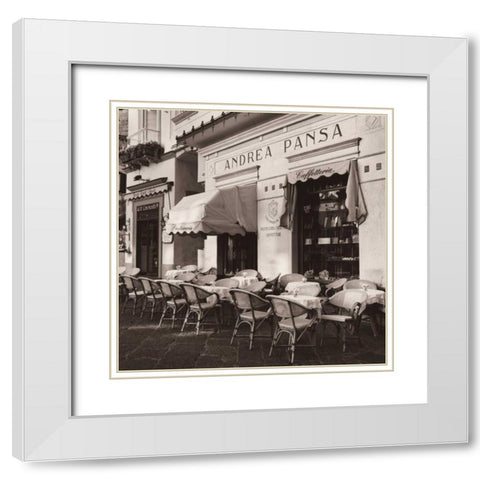 Andrea Pansa Amalfi White Modern Wood Framed Art Print with Double Matting by Blaustein, Alan