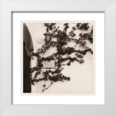 Buca di Bacco Ristorante White Modern Wood Framed Art Print with Double Matting by Blaustein, Alan