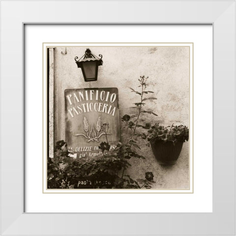 Panificio Pasticceria White Modern Wood Framed Art Print with Double Matting by Blaustein, Alan