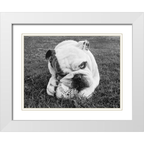 Obsess White Modern Wood Framed Art Print with Double Matting by Beals, Sharon