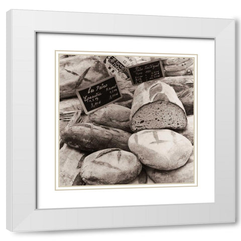 Les Pains No. 1 White Modern Wood Framed Art Print with Double Matting by Blaustein, Alan