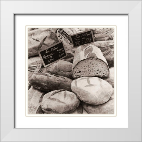 Les Pains No. 1 White Modern Wood Framed Art Print with Double Matting by Blaustein, Alan