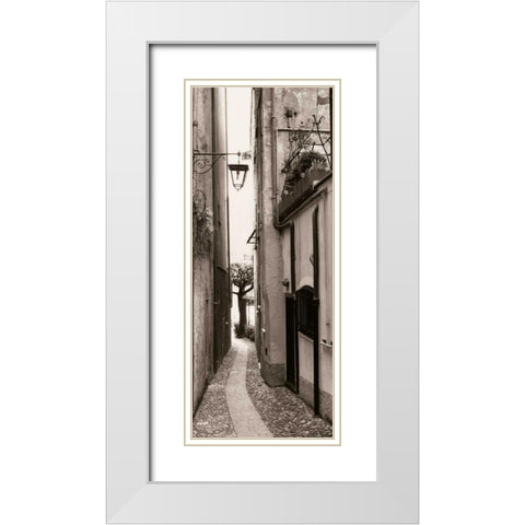 La Strada Portofino White Modern Wood Framed Art Print with Double Matting by Blaustein, Alan
